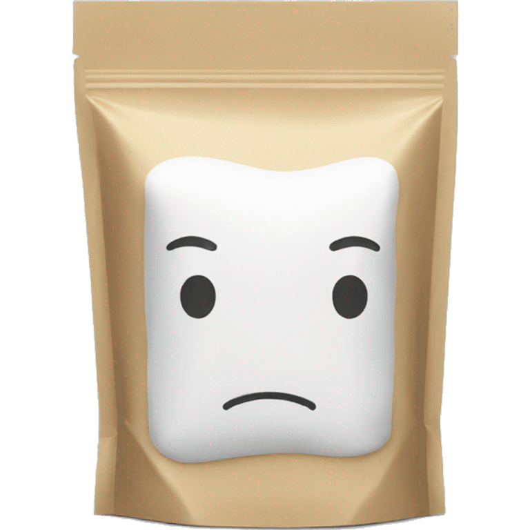 white sad sugar packaging emoji