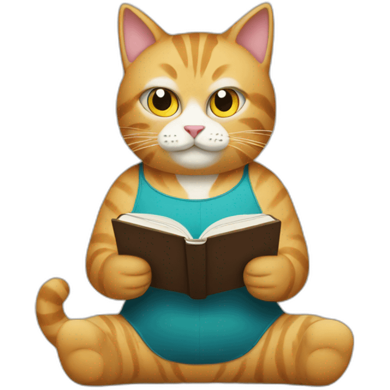 cat reading kindle emoji