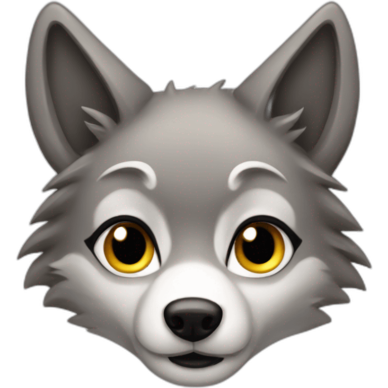 Female wolf  emoji