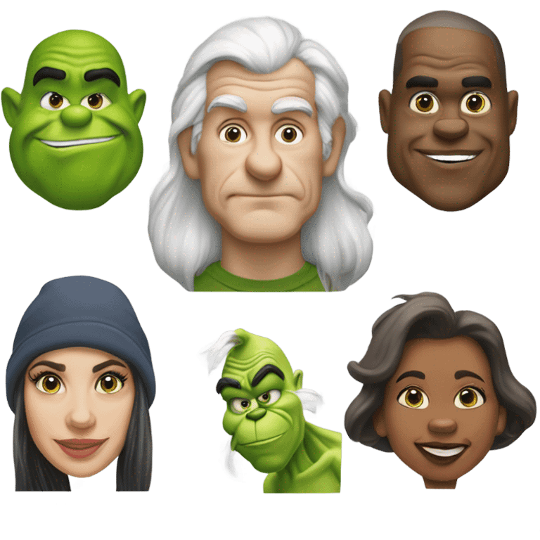 ￼ grinch has one of the Mount Rushmore’s people emoji