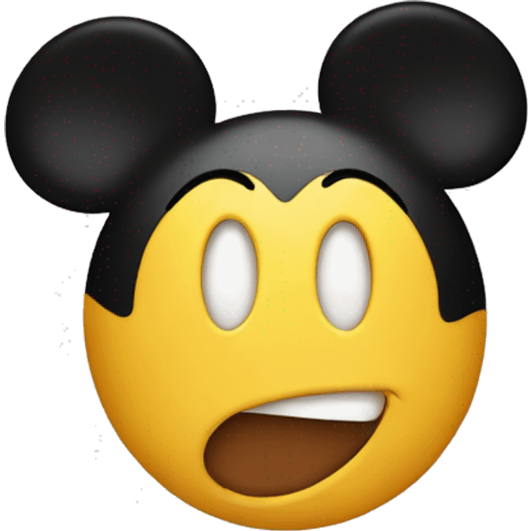 Mickey shaped face emoji