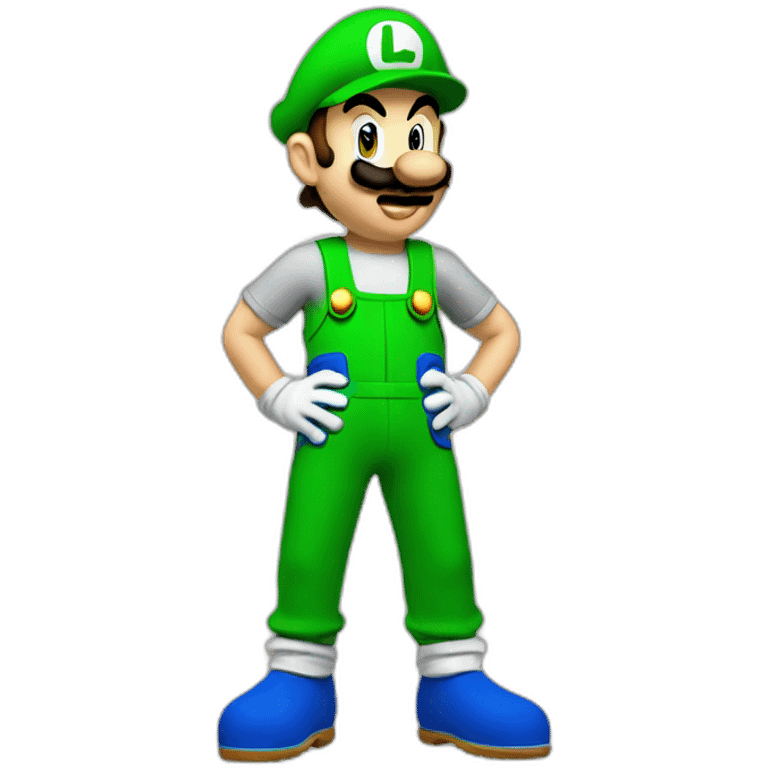 Luigi with sonic emoji