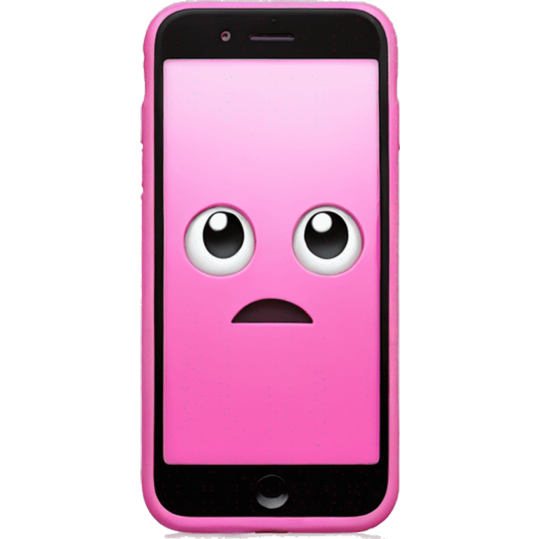 iPhone in pink  emoji