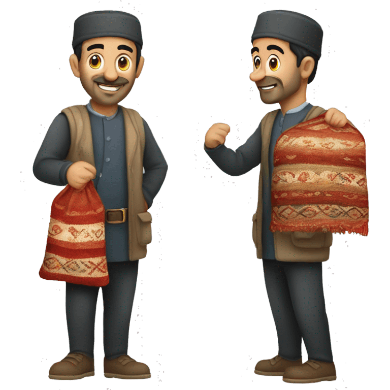 turkish seller holding rug emoji