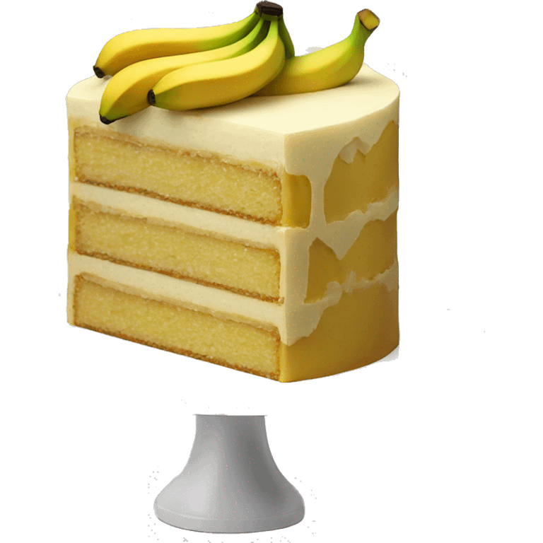 Realistic banana layered cake emoji