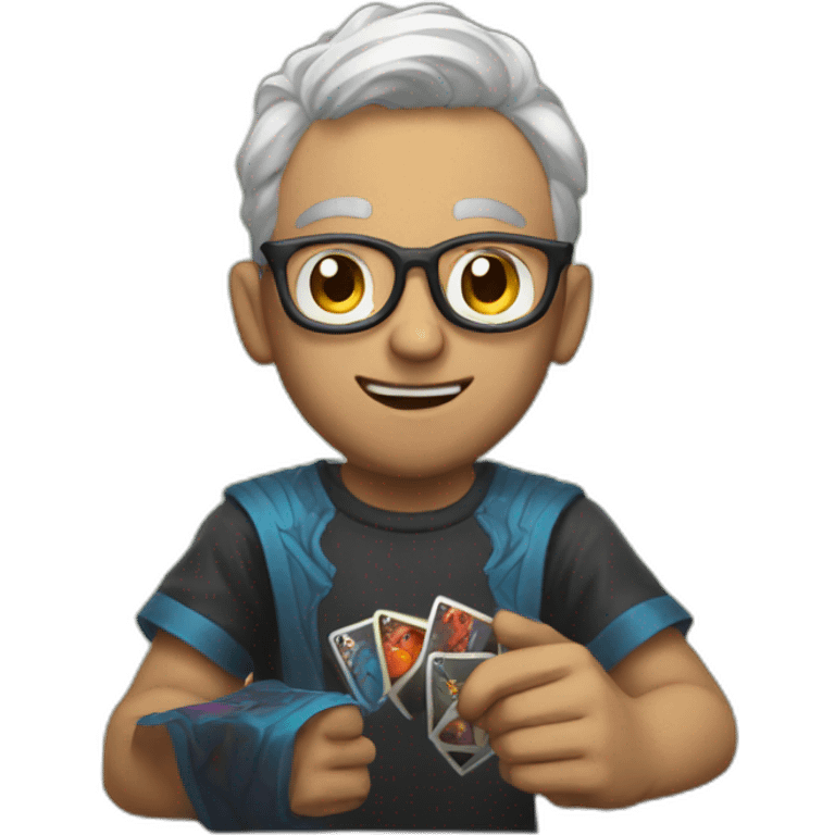 Man playing magic the gathering emoji