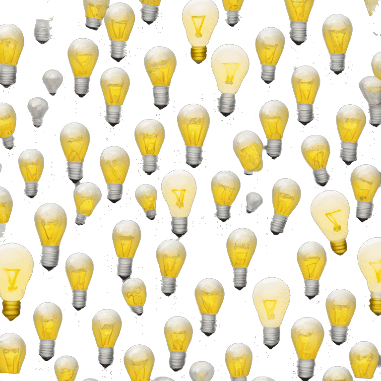 Map pins shaped like light bulbs emoji