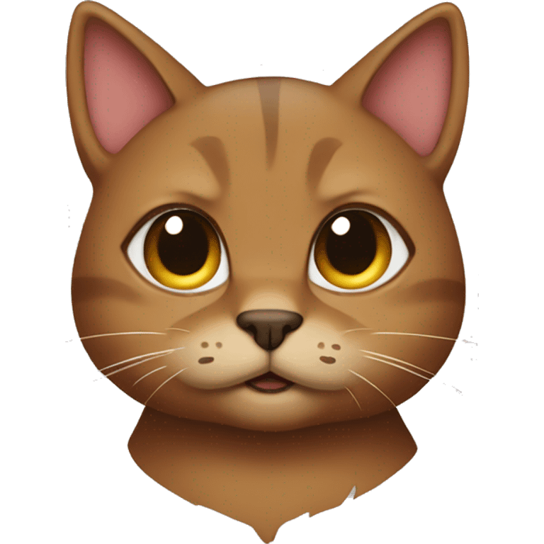 Sassy brown cat snapping emoji