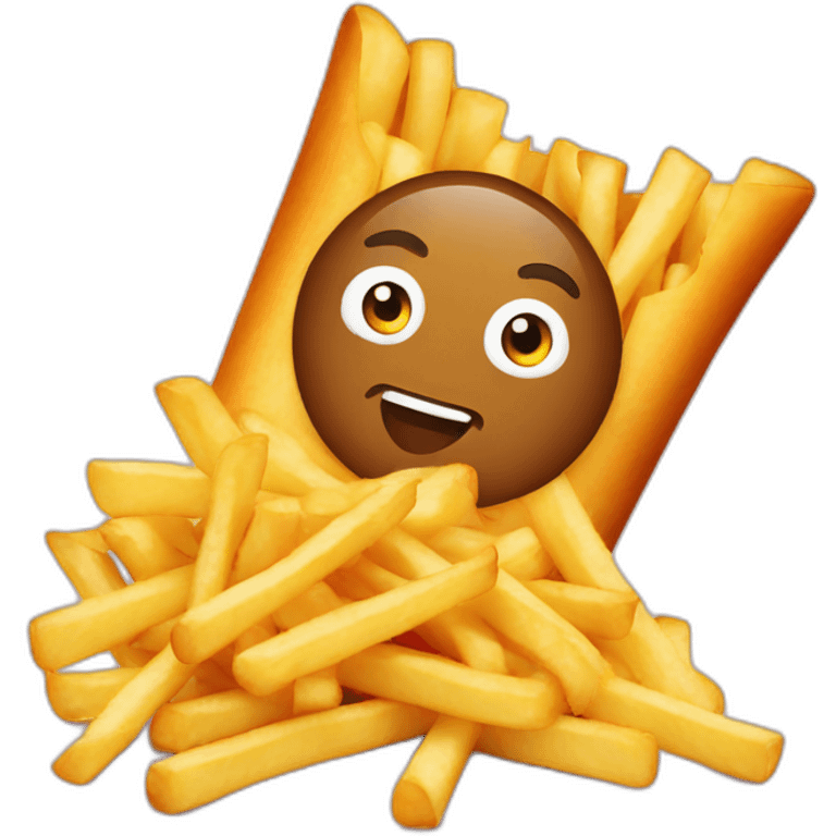 laying in Frenchfries emoji