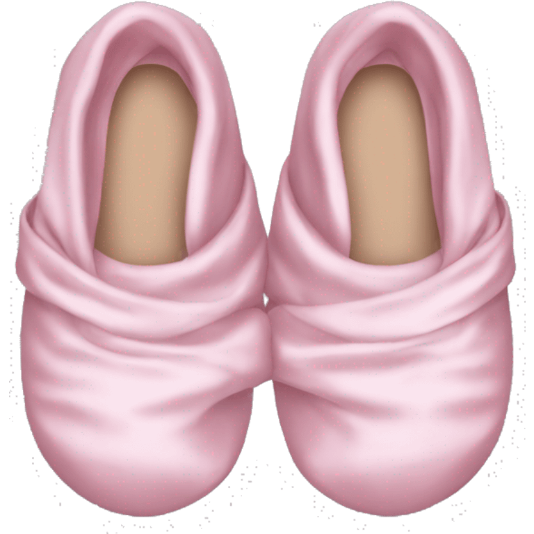 Light pink silk slippers and robe emoji