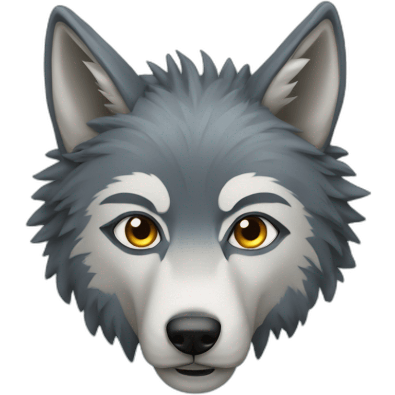 Loup avec des ailes et des cornes emoji