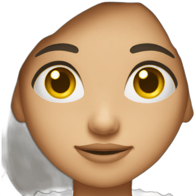 a young girl with a ball in full growth emoji