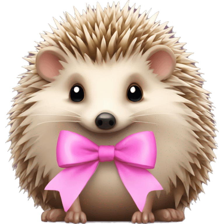 hedgehog with a pink bow emoji