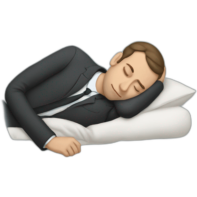 Macron sleeping emoji