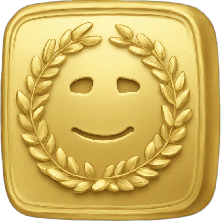 square gold coin with 0 and laurel emoji