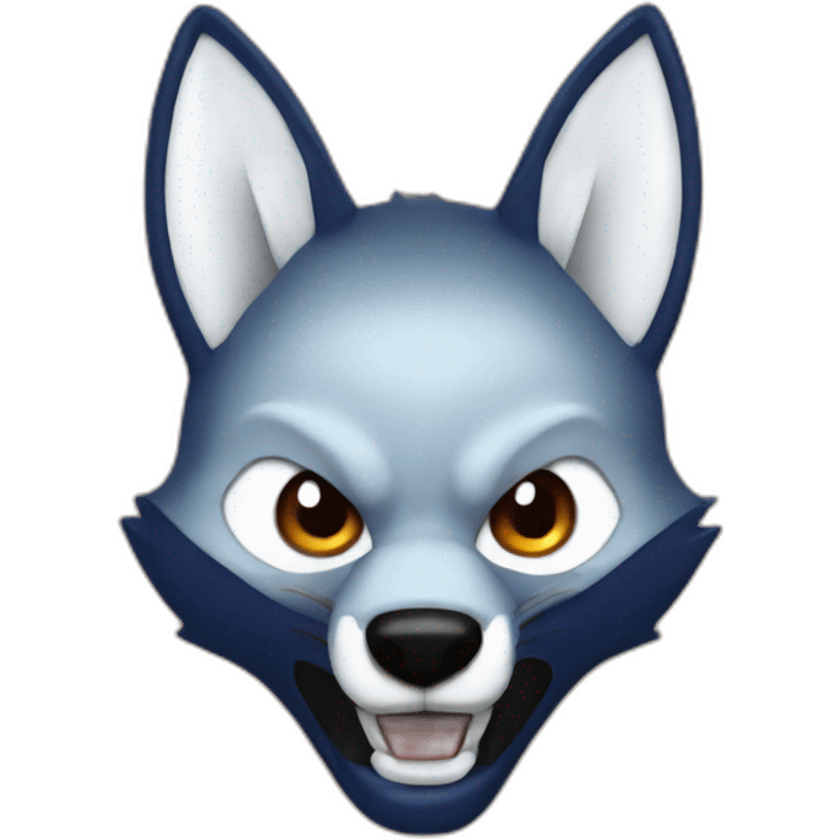 fox head in a spiderman costume emoji