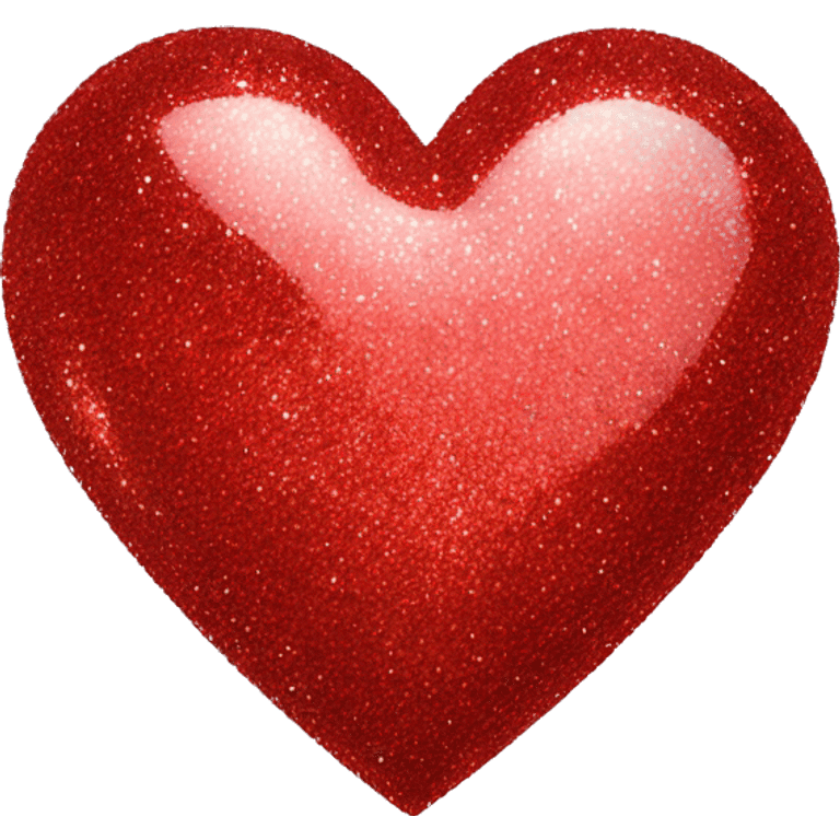 Glitter heart red  emoji