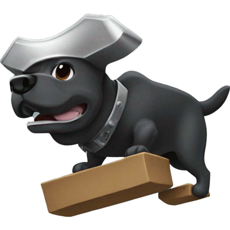 Anvil with dog jumping  emoji