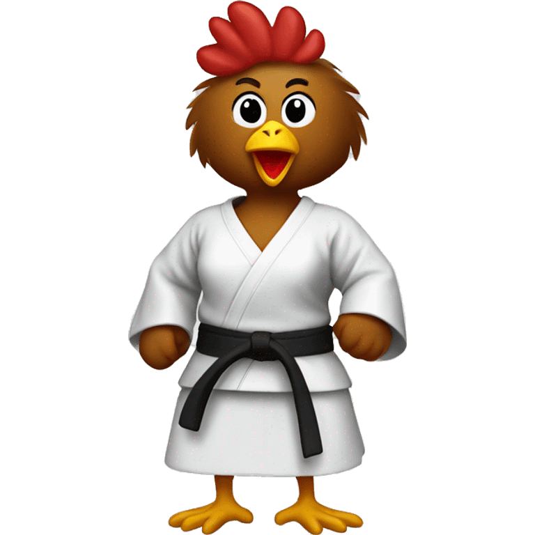 karate female chicken emoji