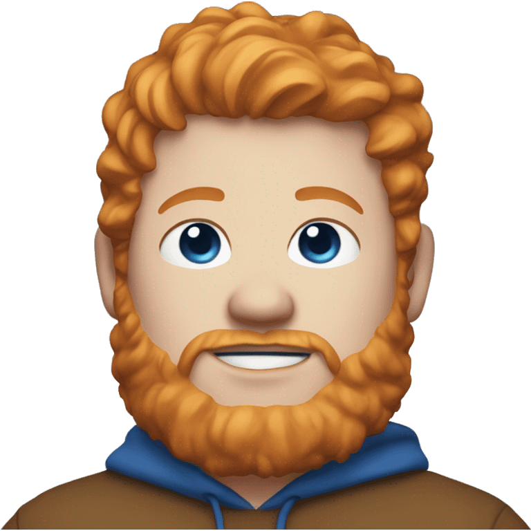 fat, ginger streamer named caseoh wearing a blue hoodie emoji with blue pupils emoji