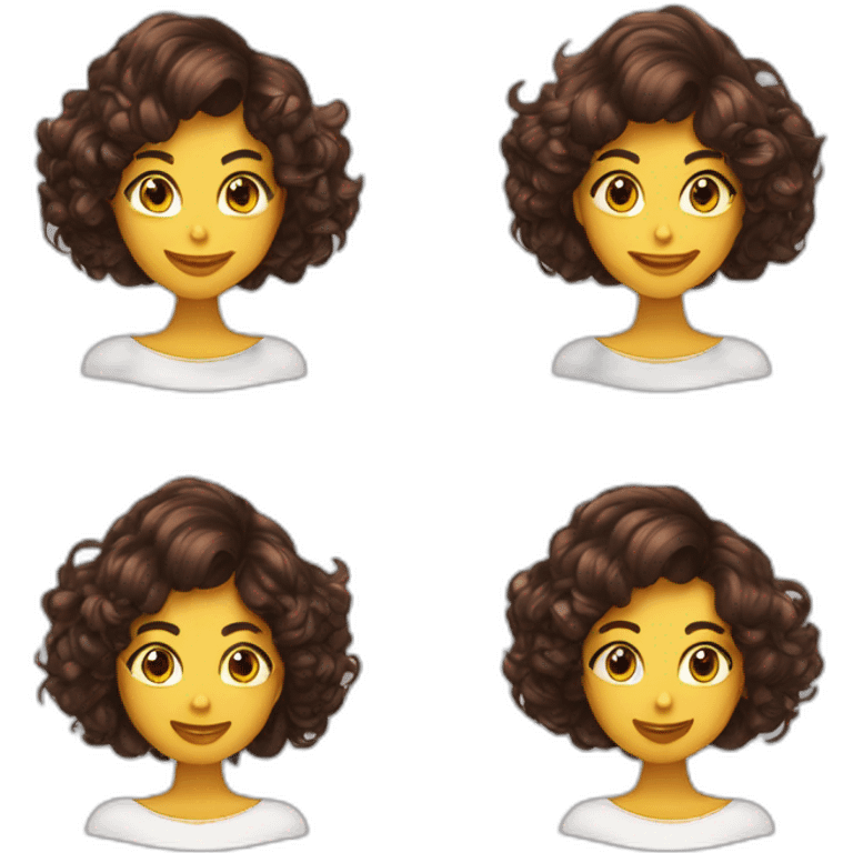 Meilleures amies au cheveux brun emoji