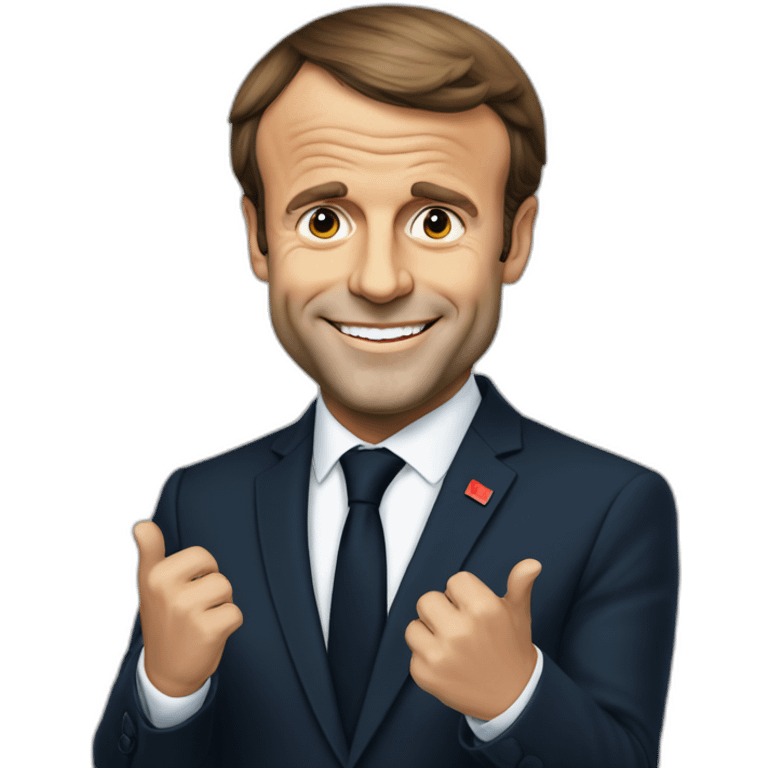 Emmanuel Macron seul emoji