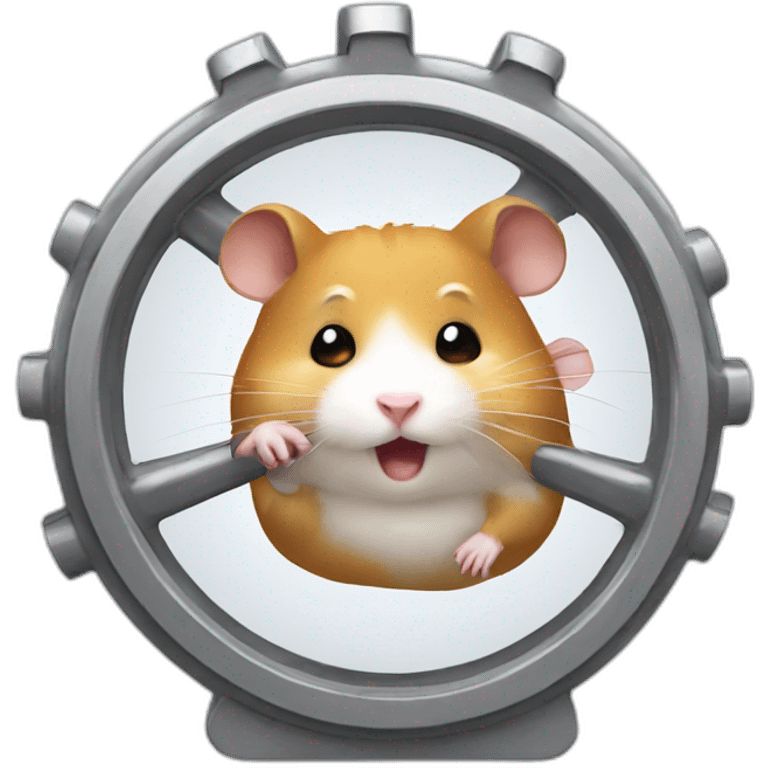 stressed hamster in a wheel emoji