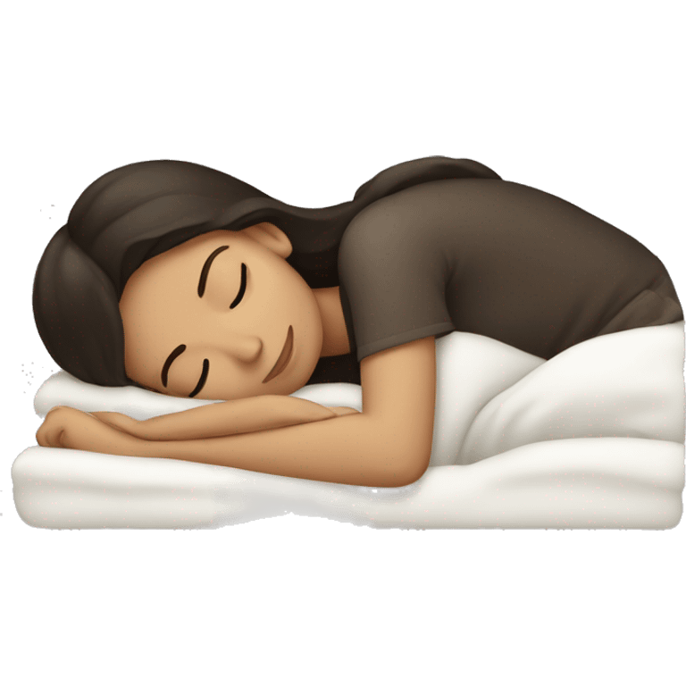 Brunette girl sleeping emoji