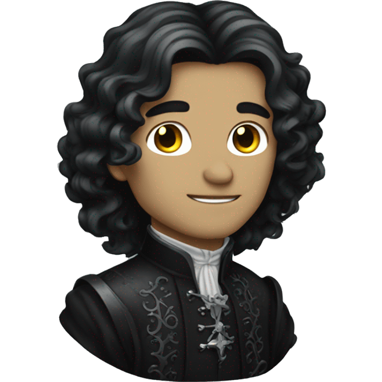 Gothic prince with long wavy hair emoji