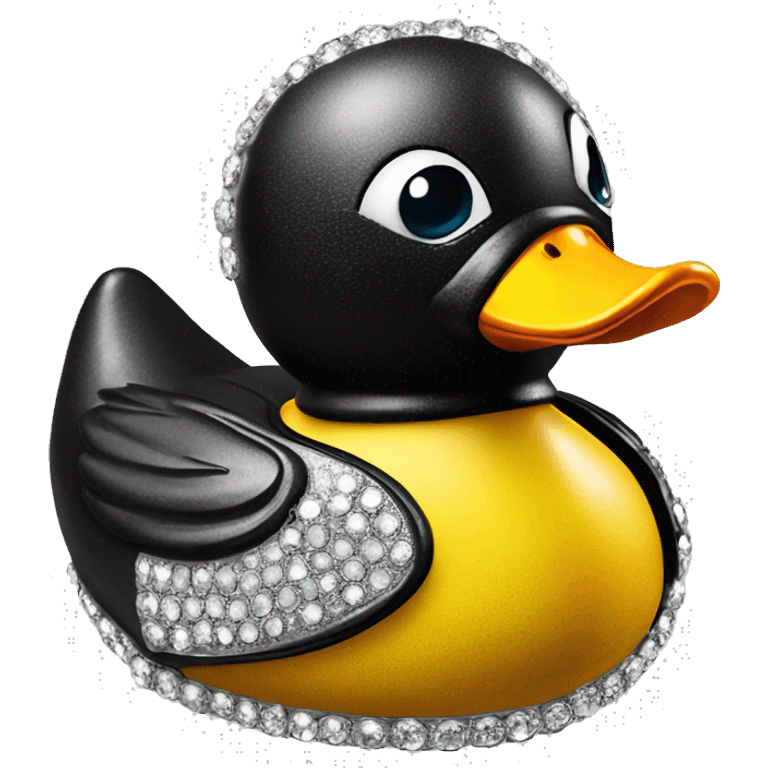 Blinged out leather rubber duck  emoji