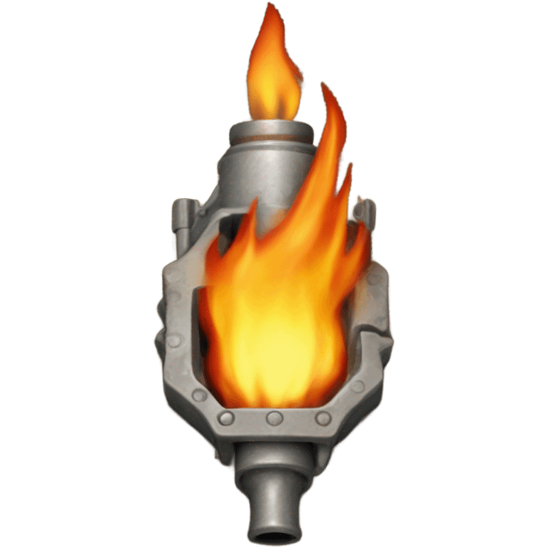 flame thrower  top view emoji