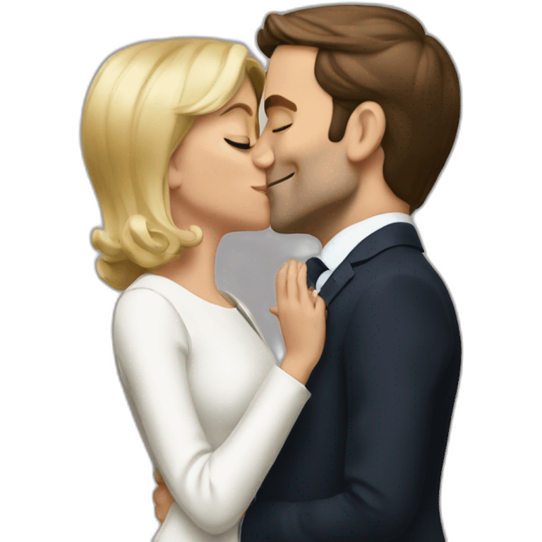 Macron giving a kiss emoji