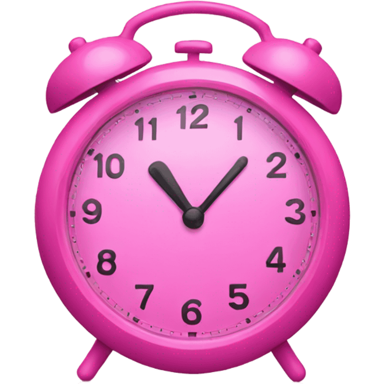 pink clock emoji