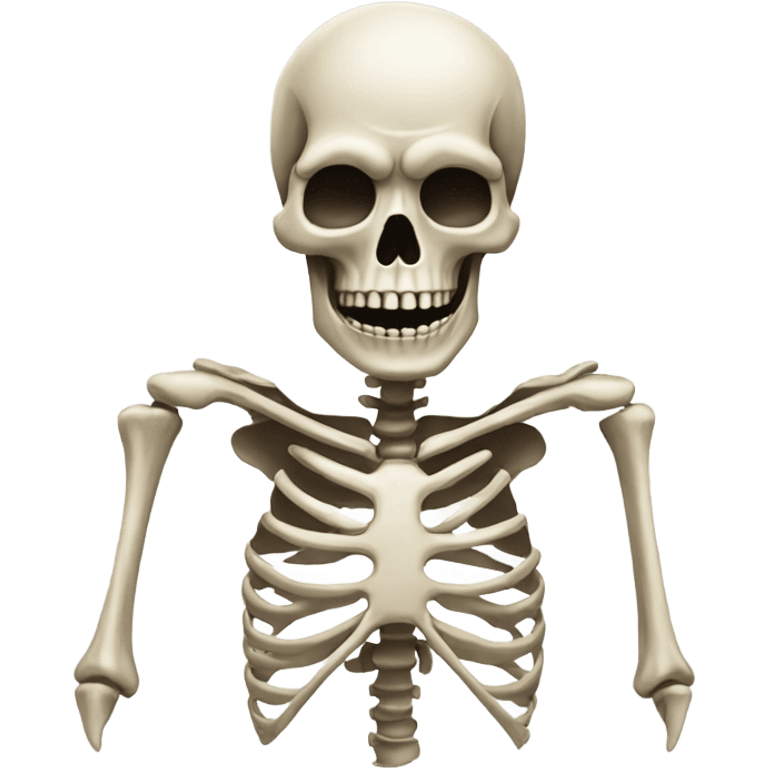 Skeleton with a grill  emoji