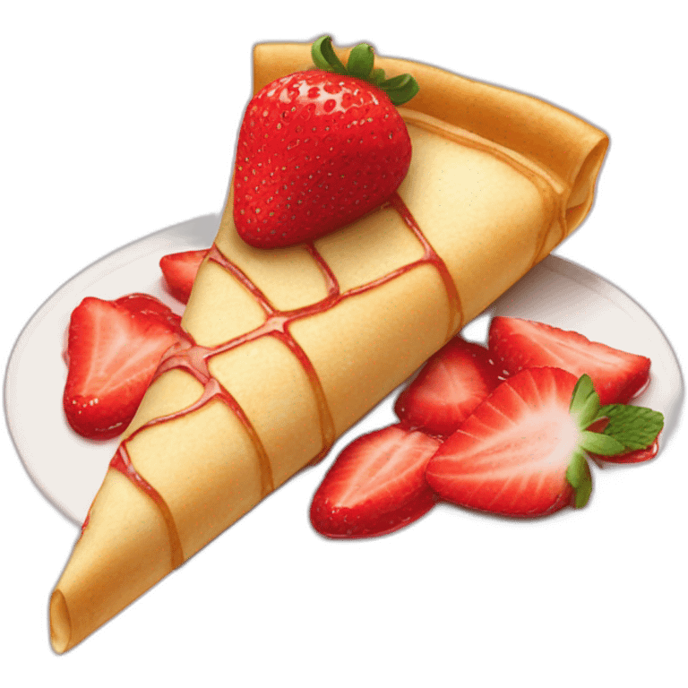 Strawberry crepe emoji