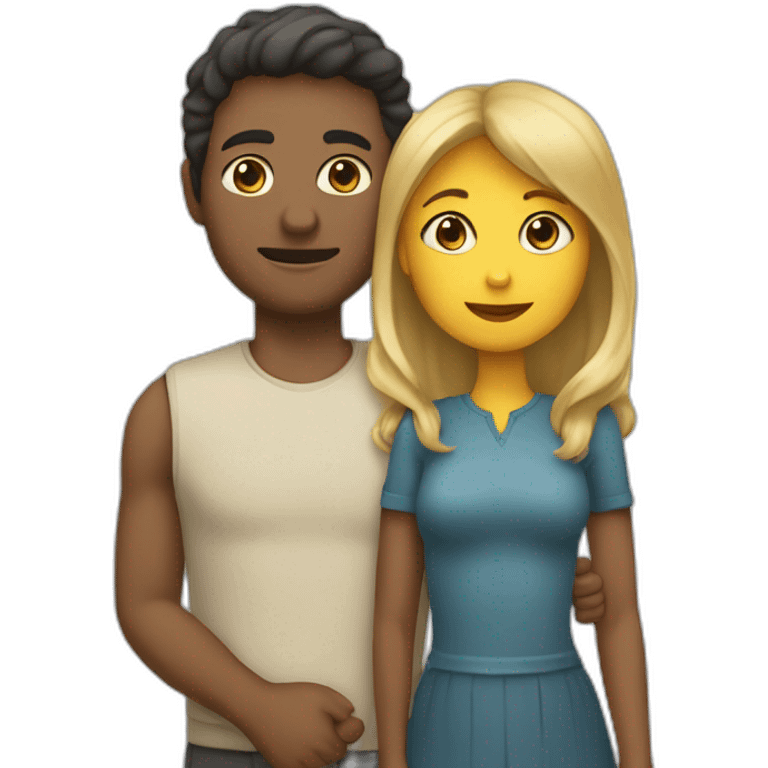 deux personnes qui se font un câlin emoji