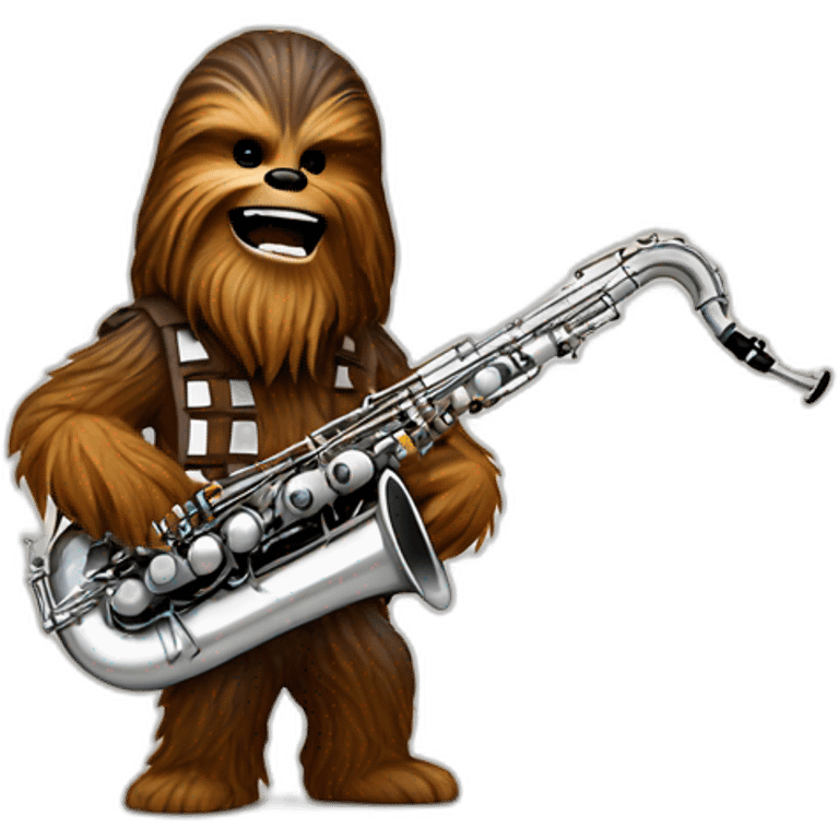 chewbacca playing saxophone emoji