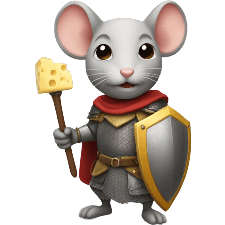 mouse knight with cheese shield emoji