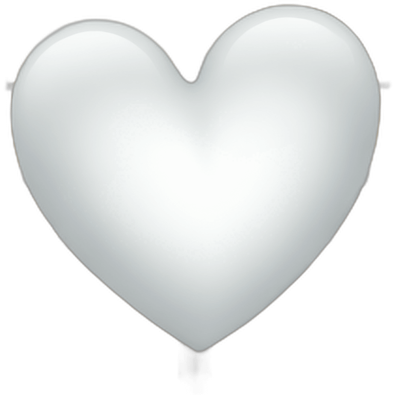 A white heart looks out of the window emoji