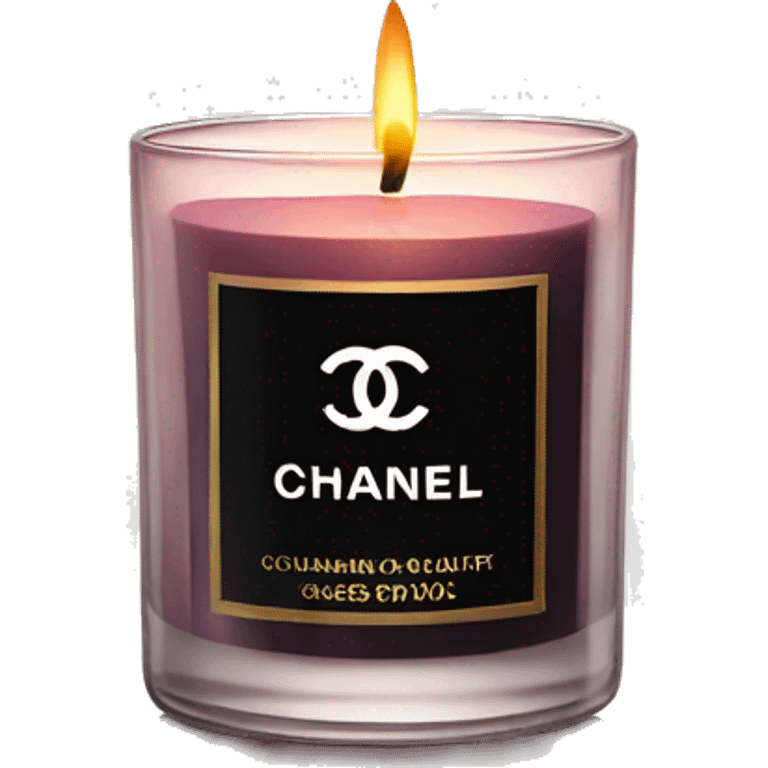 a candle in a glass chanel emoji