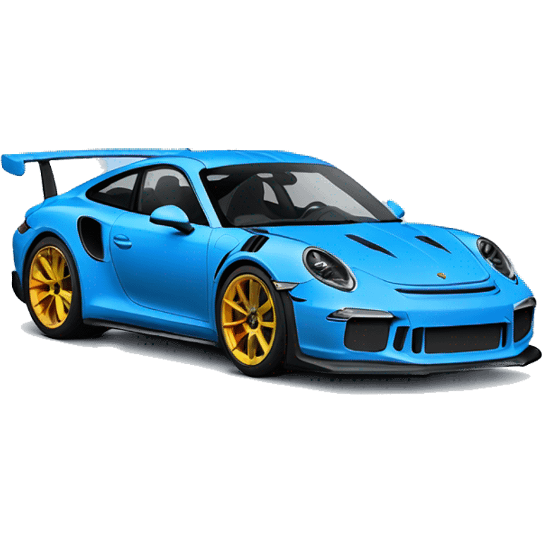 Blue Porsche 911 gt3rs with character in it  emoji