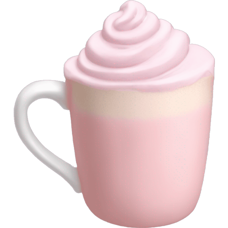 Aesthetic light pink hot chocolate emoji