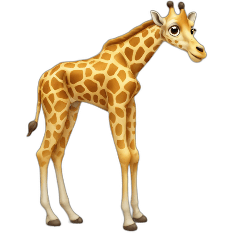 Girafe sur chien emoji