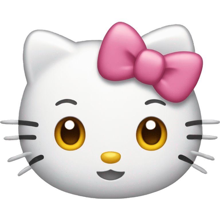 Blushing Hello Kitty emoji