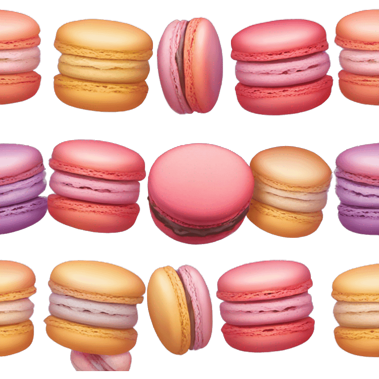 Realistic gradient macaroon emoji