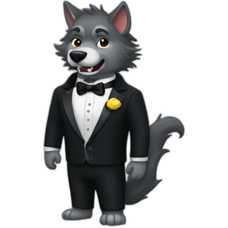 Werewolf in a tuxedo emoji