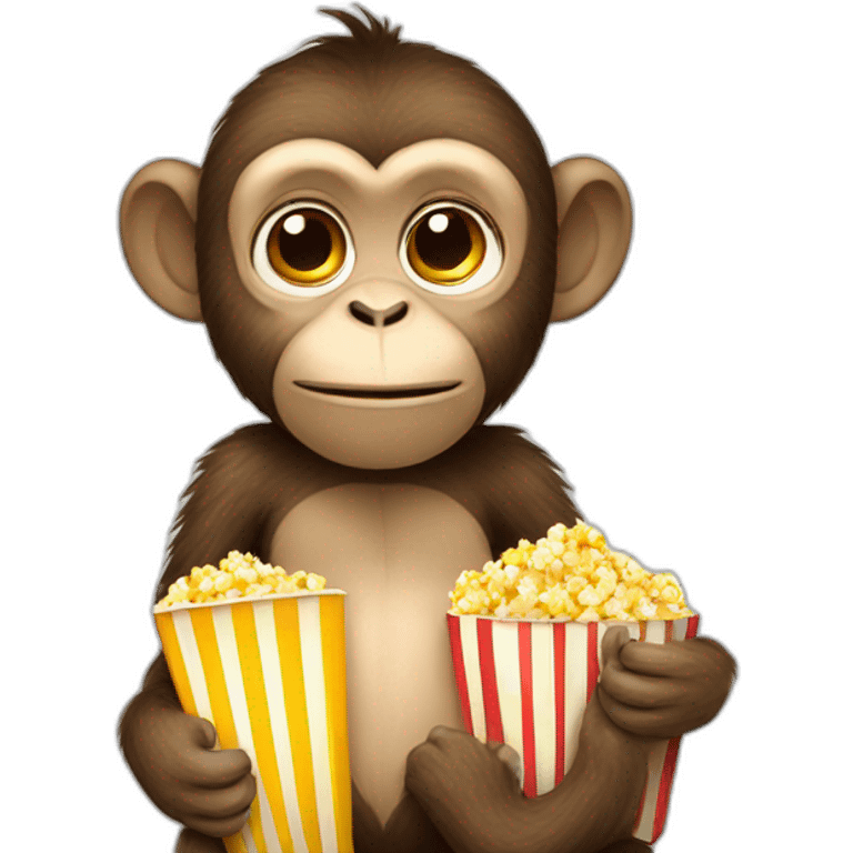 Monkey with popcorn emoji