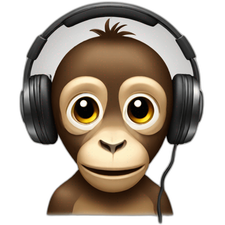 monkey with headphones emoji