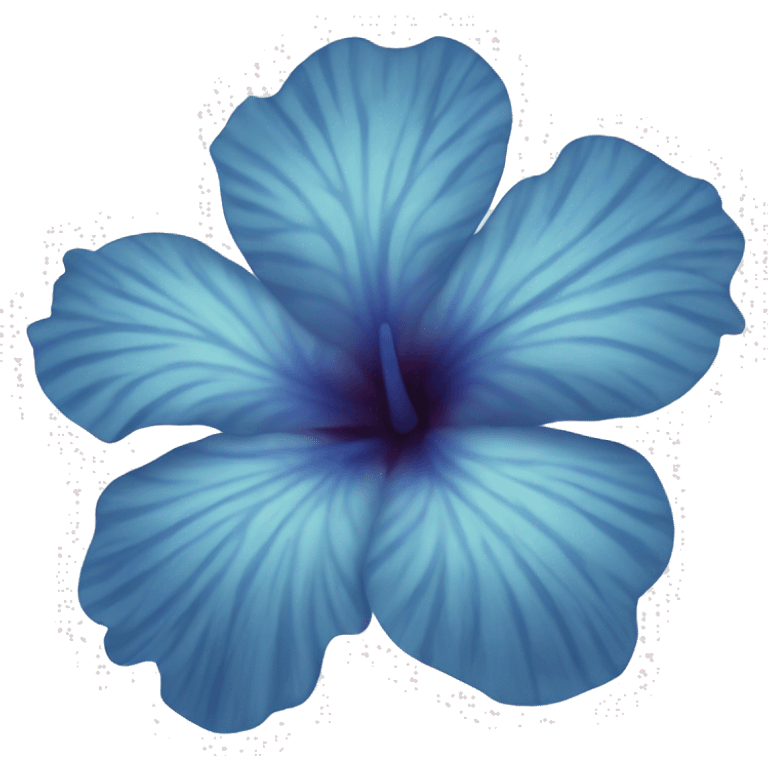 Blue hibiscus flower emoji