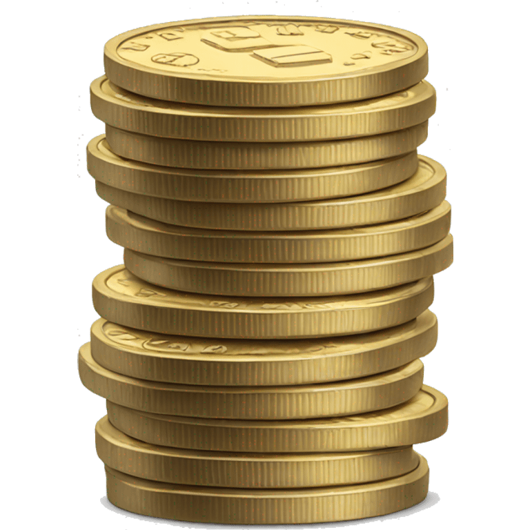 a stack of british coins emoji